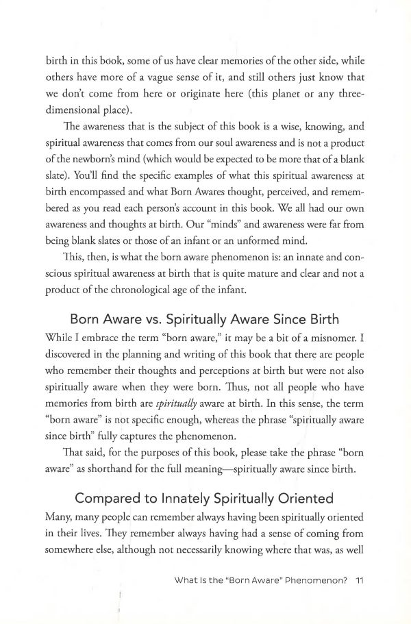 Born Aware: Stories and Insights from Those Spiritually Aware Since Birth For Discount