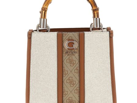 Borsa Donna a Mano GUESS Linea Kerima colore Natural - Latte Logo Misura Piccola For Discount