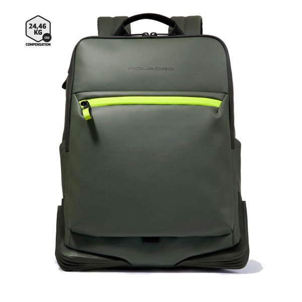 Zaino PIQUADRO Con Porta Pc 15,6  in Tessuto Verde Linea Corner 2.0 - CA6465C2OW Online