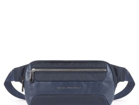 Marsupio PIQUADRO in Tessuto e Pelle Blu Linea Macbeth - CA5310S115 Discount