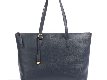 Borsa Shopping COCCINELLE in Pelle Linea Gleen colore Midnight Blue Online Sale