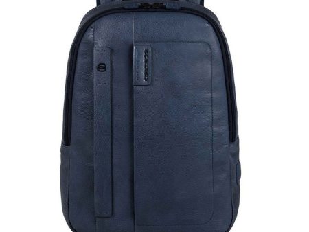 Zaino Uomo Porta PC 14  PIQUADRO in Pelle Blu Linea Pulse - CA3869P15S For Discount