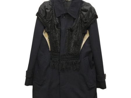 [Pre-owned] COMME des GARCONS Ruffle Docking Stencil Collar Coat GR-C006 on Sale