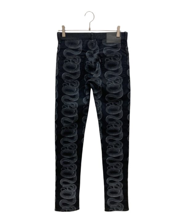 [Pre-owned] Hysteric Glamour SNAKE LOOP pattern skinny denim pants 01222AP03 Online now