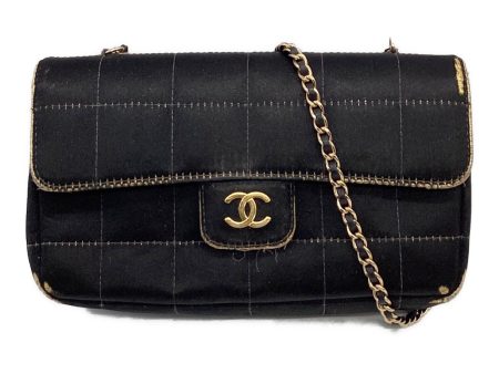 [Pre-owned] CHANEL Chocolate bar satin mini shoulder bag A16780 Online Hot Sale