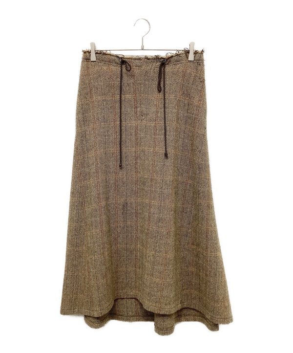 [Pre-owned] Y s WOOL BRITISH TWEED BACK DROP SKIRT YE-S15-109 Online