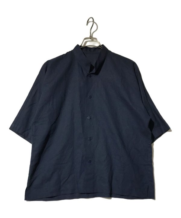 [Pre-owned] HOMME PLISSE ISSEY MIYAKE Stand collar dolman short sleeve shirt HP26-FJ324 Online Hot Sale