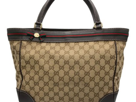 [Pre-owned] GUCCI GG Canvas Ribbon Tote Bag 257061 Online now