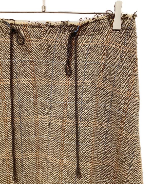 [Pre-owned] Y s WOOL BRITISH TWEED BACK DROP SKIRT YE-S15-109 Online